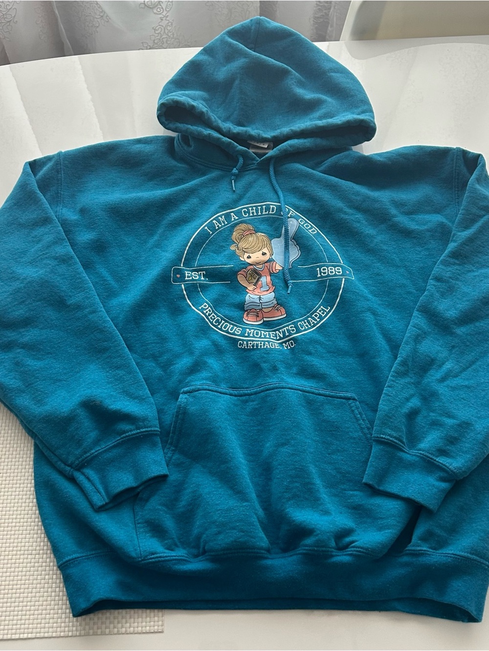 Precious Moments Teal Pullover Blue